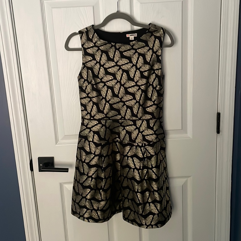 J. Crew Crewcuts Butterfly Jacquard Dress Metallic